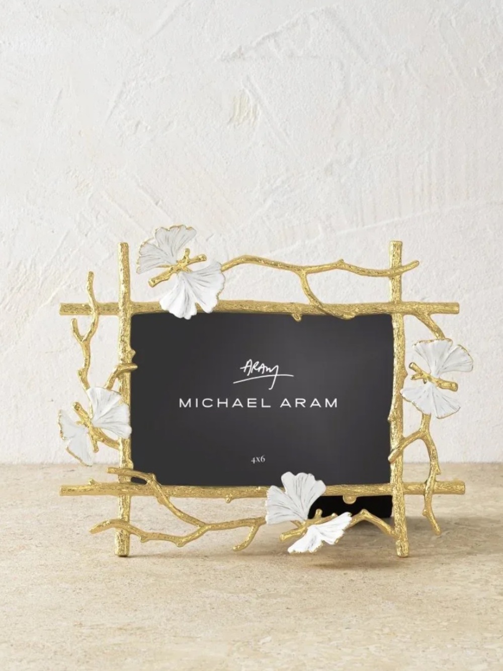Brand New Michael Aram 4 X 6 Butterfly Ginkgo Gold Frame